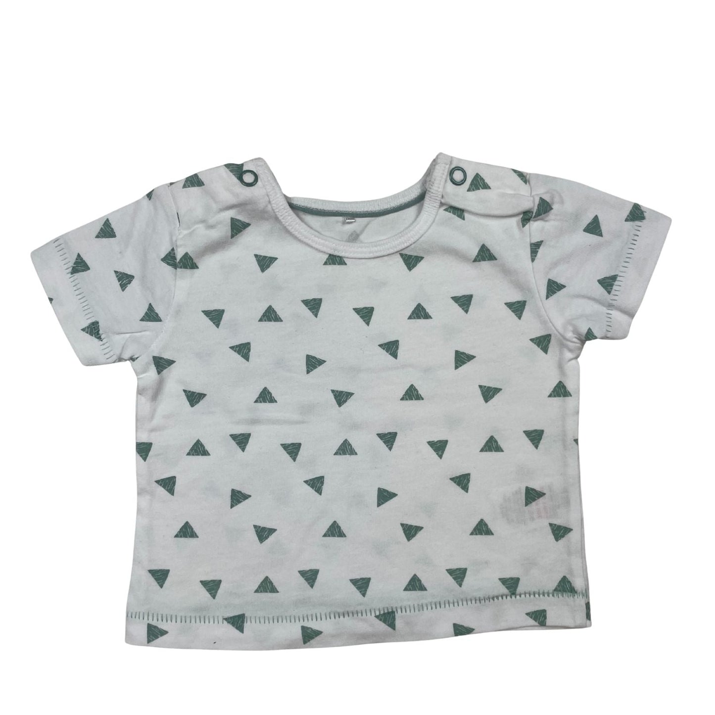 Weißes T-Shirt, Jungen, Mädchen, Größe 0-3 Monate