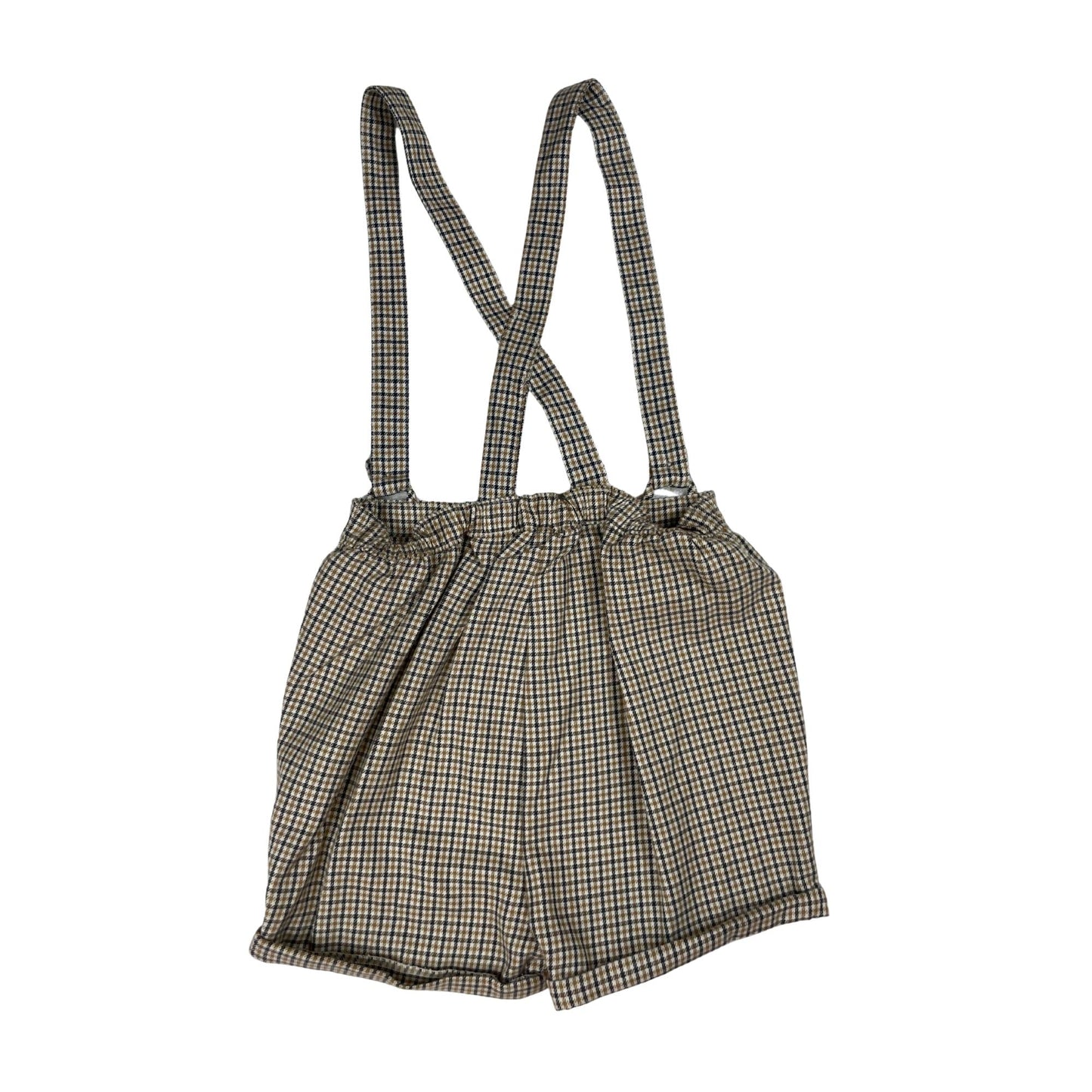 Kariertes Shorts mit Hosenträgern