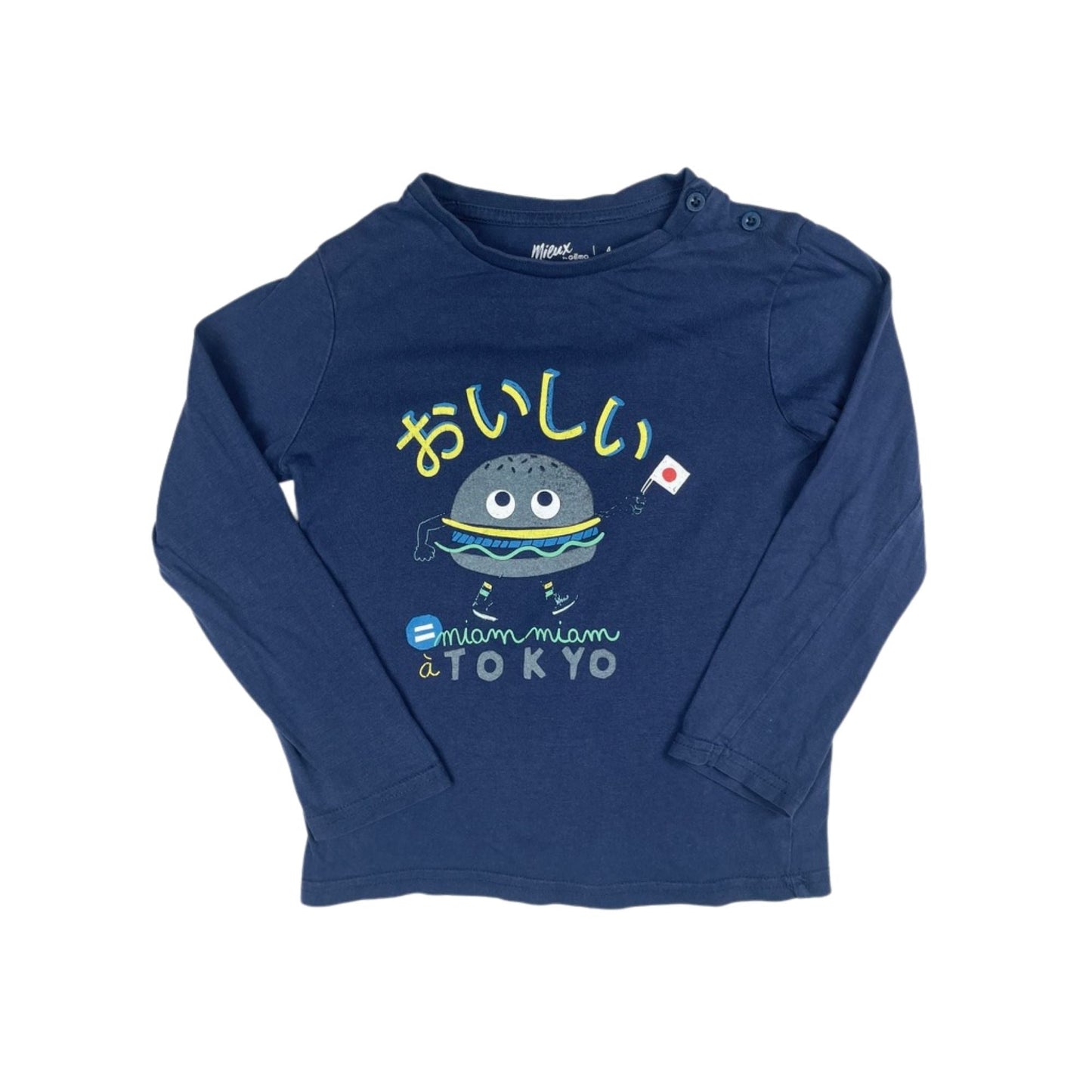 "Blaues Langarmshirt mit lustigem Print für Jungen"