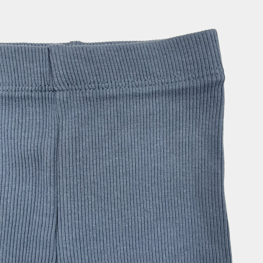 Blaue Baby Shorts aus Baumwollstoff, Größe 0-3 Monate – detail