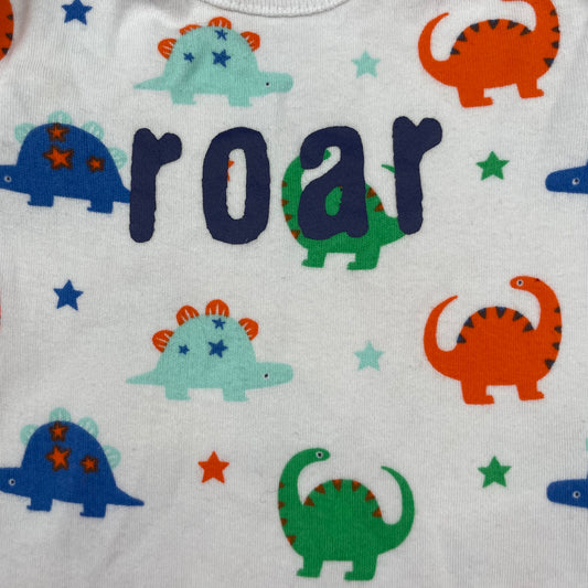 Mehrfarbiger Body mit Dinosauriermuster für Babys, UK Größe 3-6 Monate, aus Baumwolle. – detail