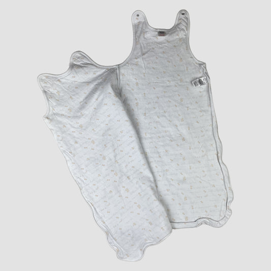 Weißer Babyschlafsack von Marks & Spencer mit Tierstickereien – inside