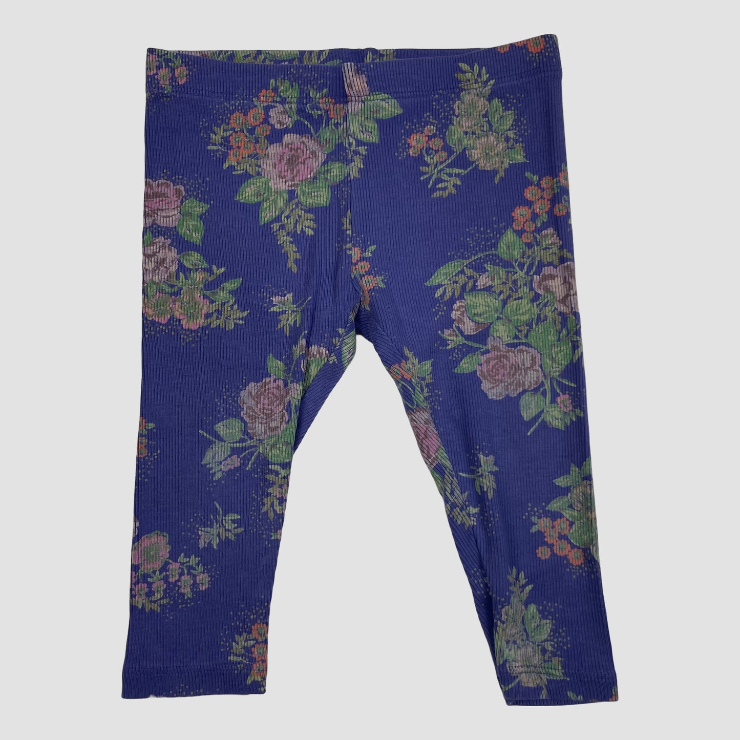 Lila geblümte Leggings von Next, Größe 9–12 Monate