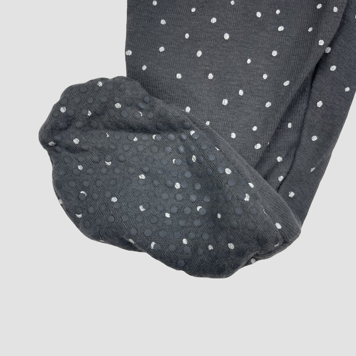 Graue gepunktete Baby-Leggings von George, Größe 9–12 Monate – detail