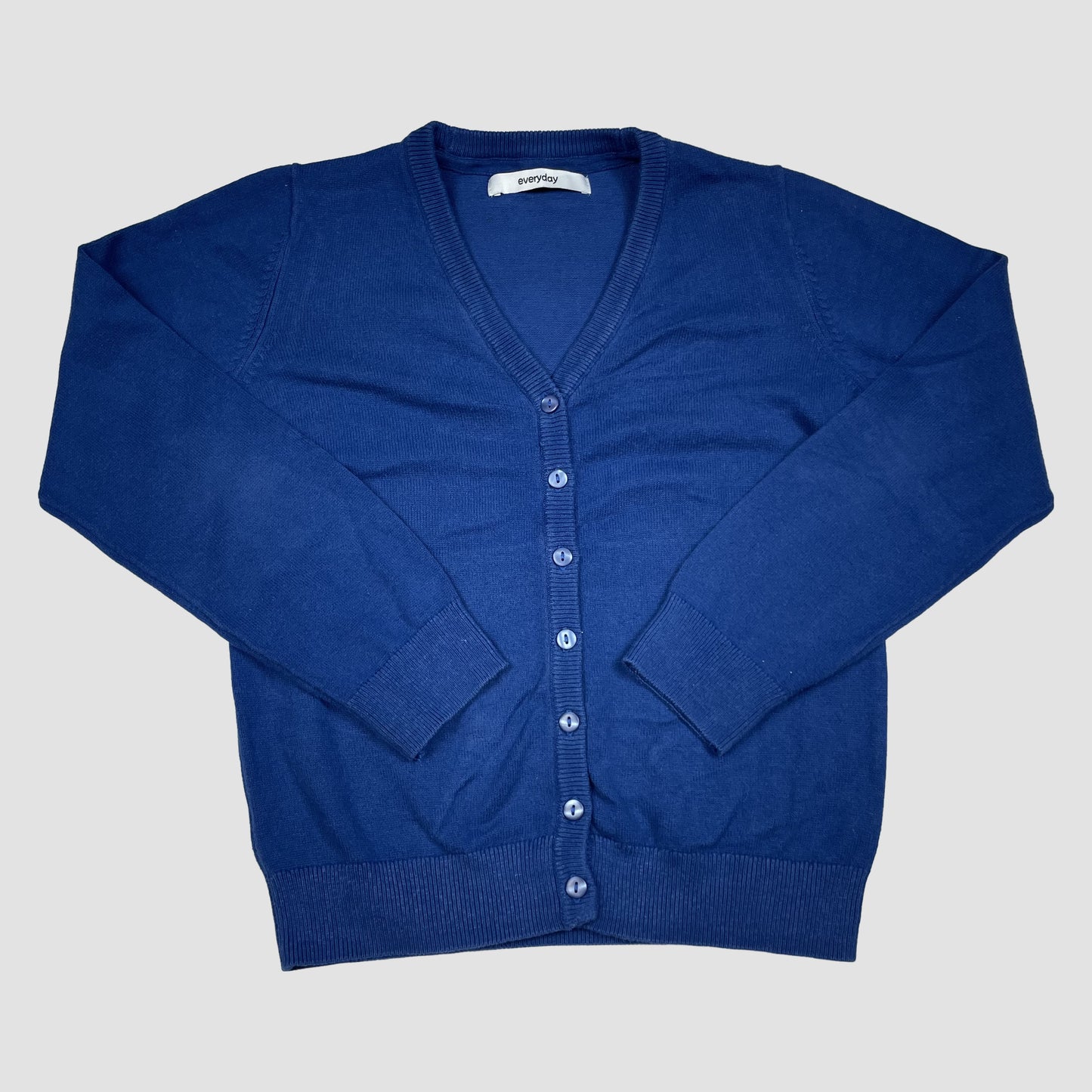 Blaue Kinder-Strickjacke von Everyday Schoolwear, Größe 9–10 Jahre