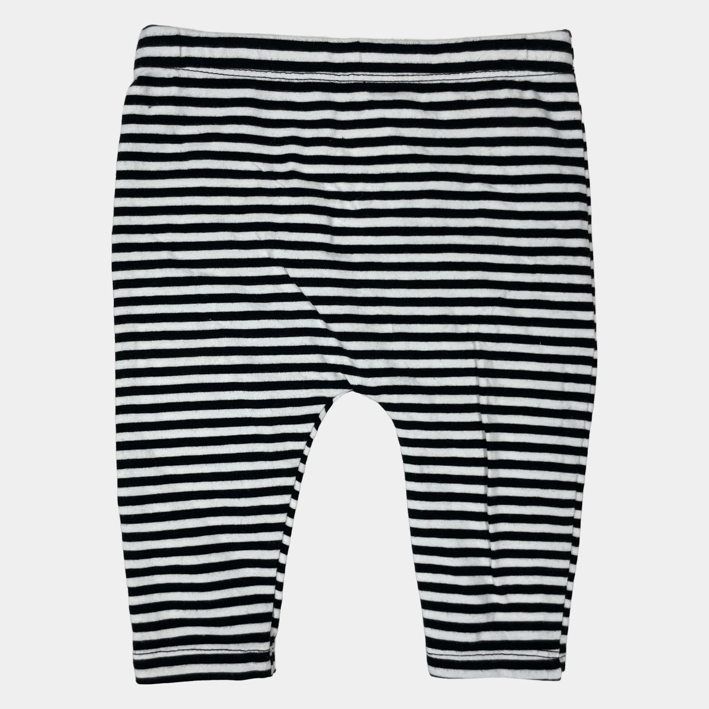 Schwarze und weiße gestreifte Jersey-Hose für Babys