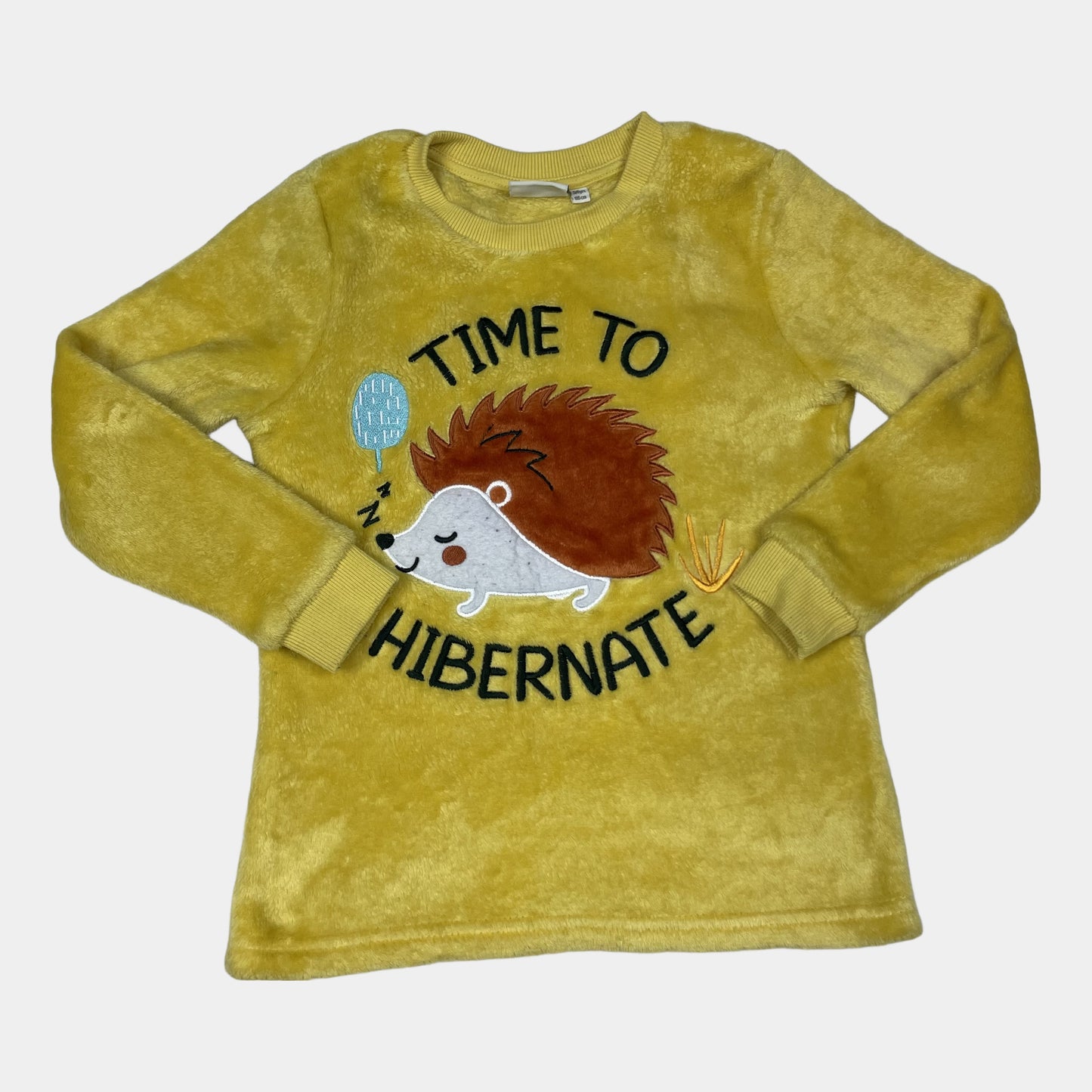 Gelber Pullover mit Igelmotiv für Kinder