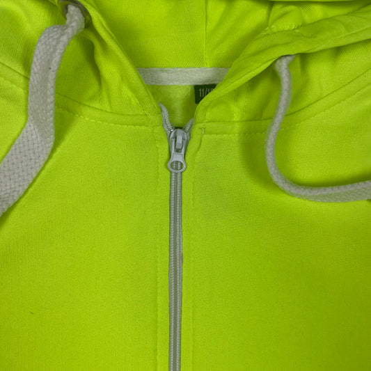 Leuchtender Kapuzenpullover mit Reißverschluss und Kängurutaschen – detail