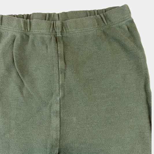 Khakifarbene Kinder-Jogginghose mit elastischem Bund und Bündchen – fabric