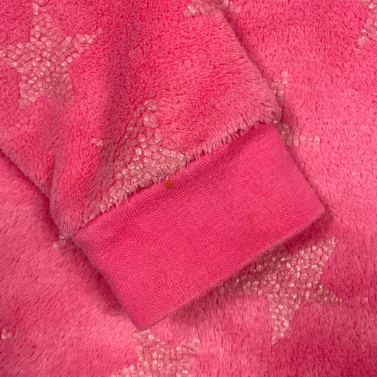 Kuscheliger pinker Fleece-Pullover in Größe 10–11 Jahre. – detail
