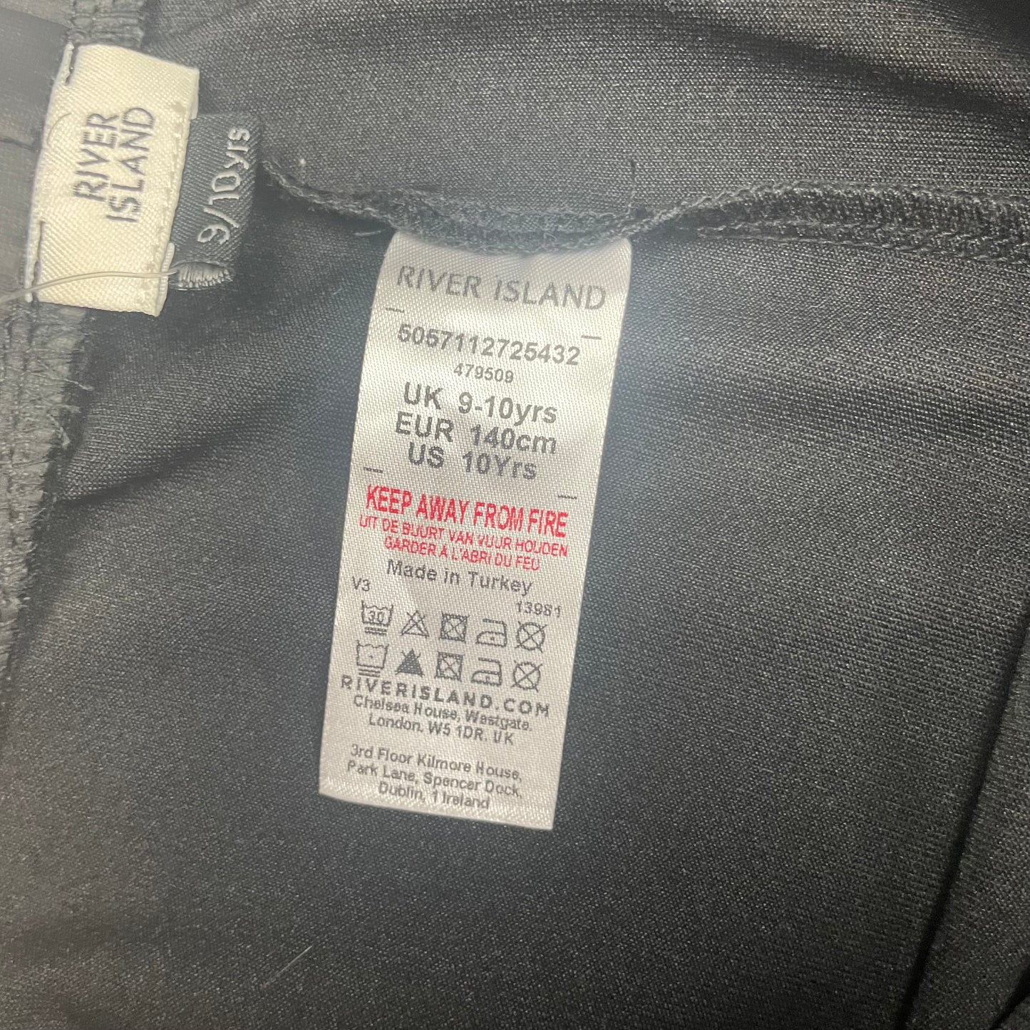 Graue Leggings aus Polyester mit elastischem Bund