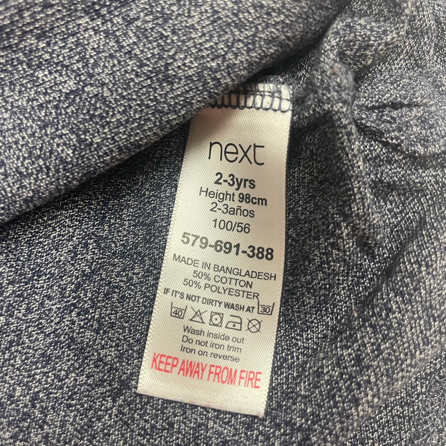 Blaues Polo-Shirt mit langen Ärmeln von Next – label