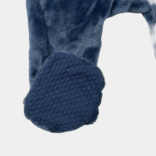 Blauer Fleece-Overall für Babys, 6-9 Monate – fabric