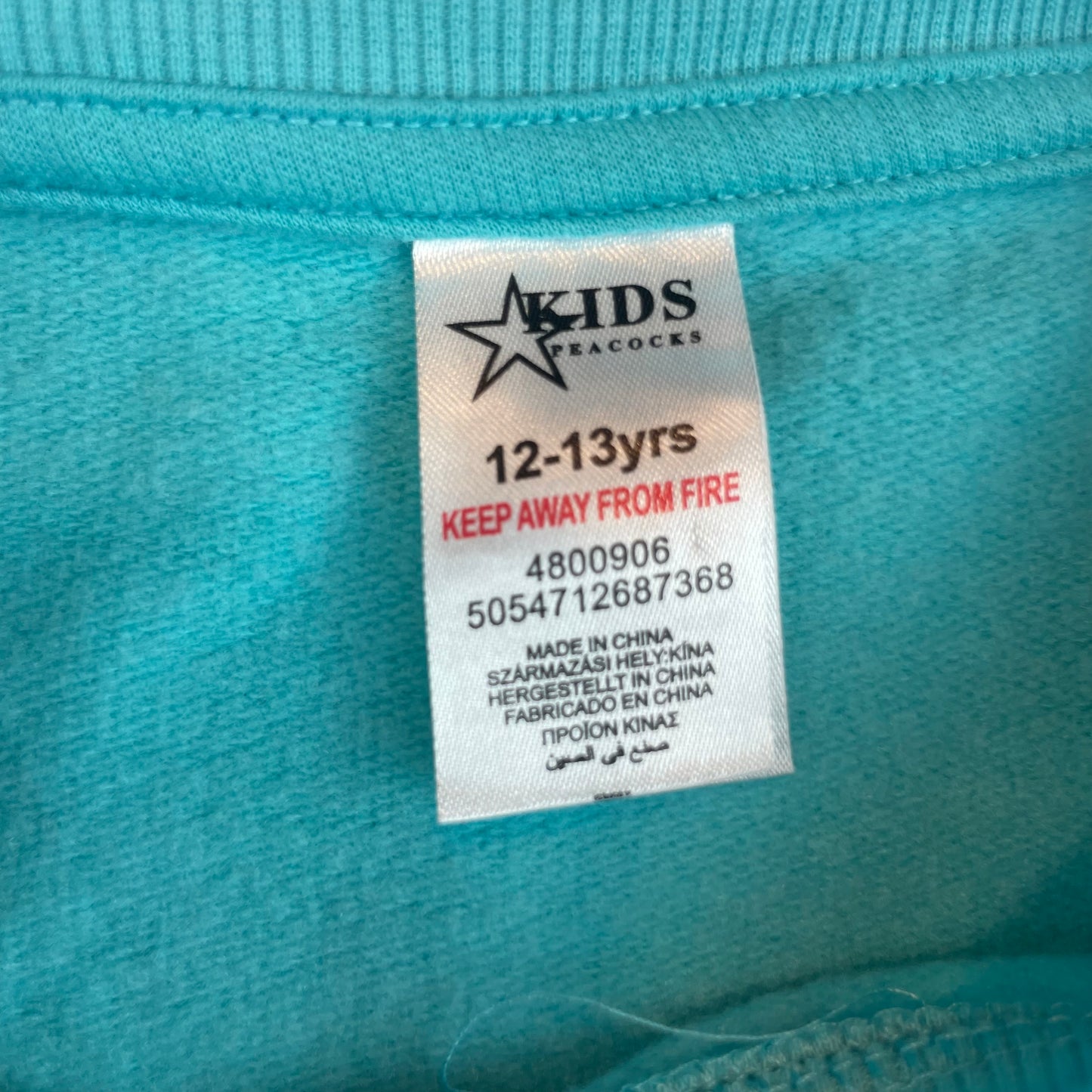 Türkisfarbenes Langarmshirt mit Aufdruck 'This Guy Needs Wifi' – label