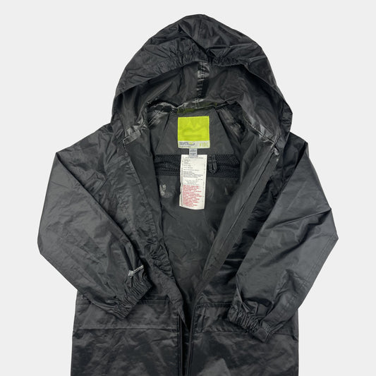 Schwarze Regenjacke mit Kapuze für Kinder – inside