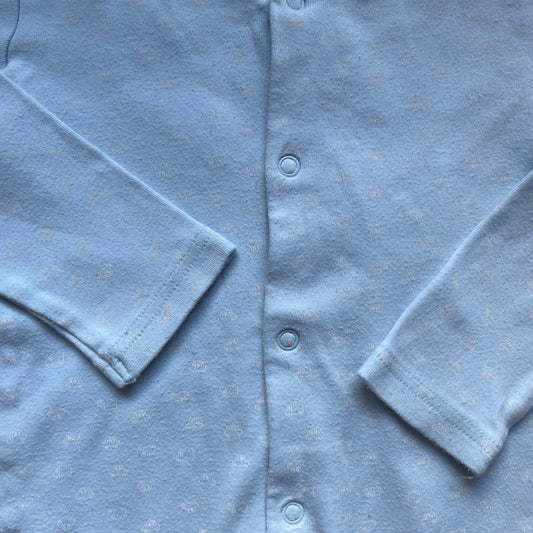Hellblauer Baumwoll-Overall für Kinder, Größe 18-24 Monate, Marke George – fabric