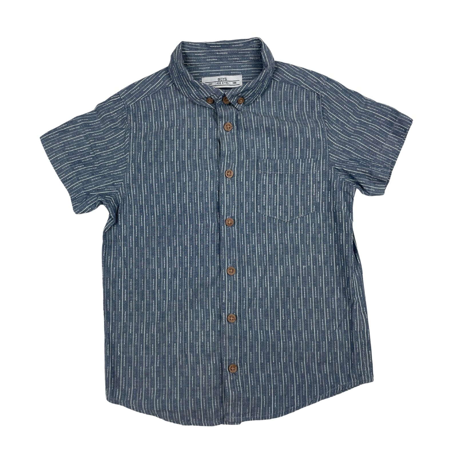 Gestreiftes Hemd, Kurzarm, Jungen, Größe 128, 8 Jahre
