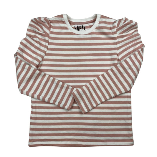 Gestreiftes Langarmshirt, Mädchen, Größe 9-10 Jahre