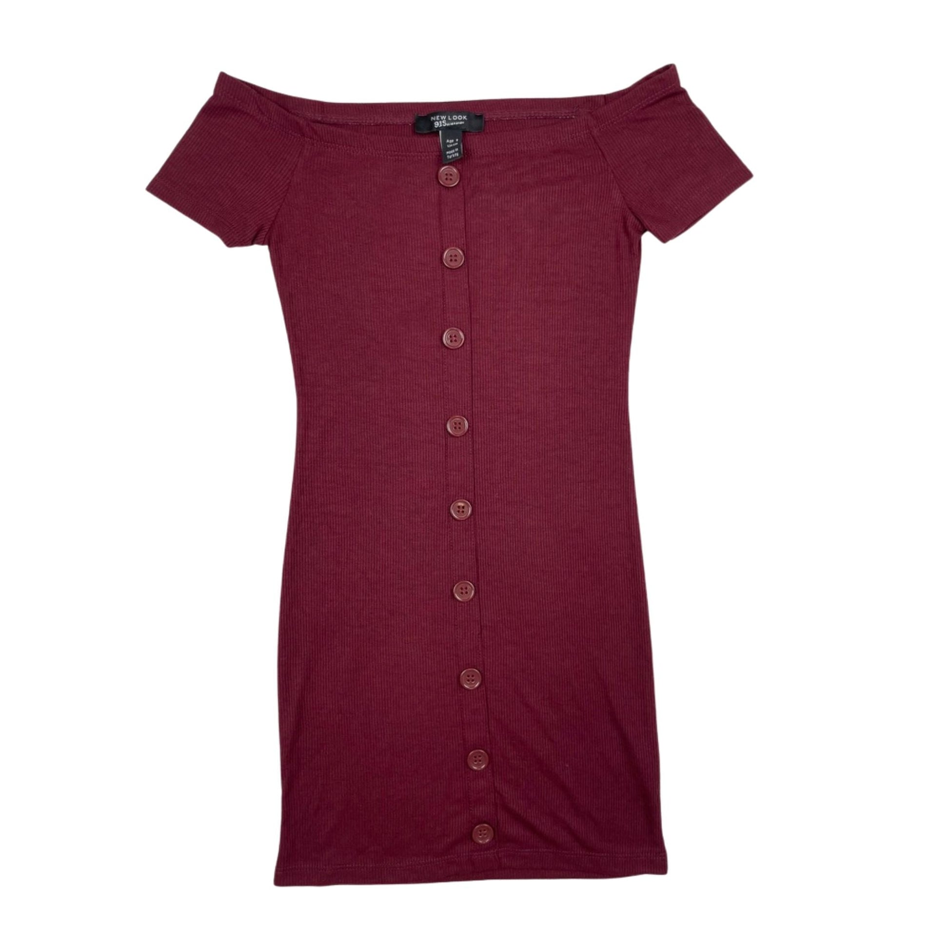 Bordeauxrotes Kleid, Mädchen, 9 Jahre