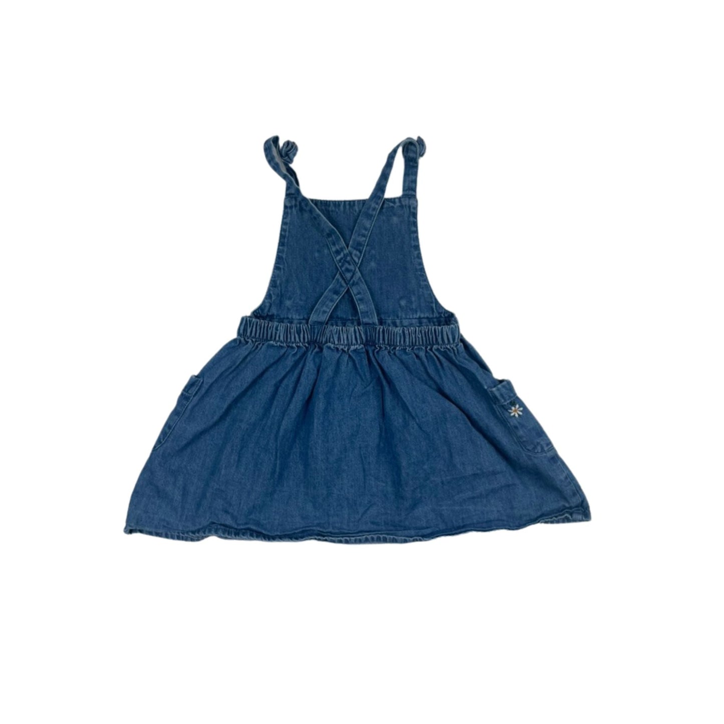 Bestickertes Jeanskleid mit Taschen