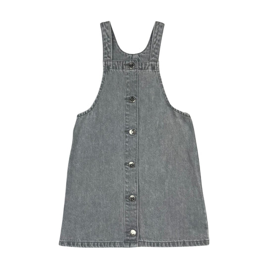 Graues Latzkleid, Mädchen, 7 Jahre
