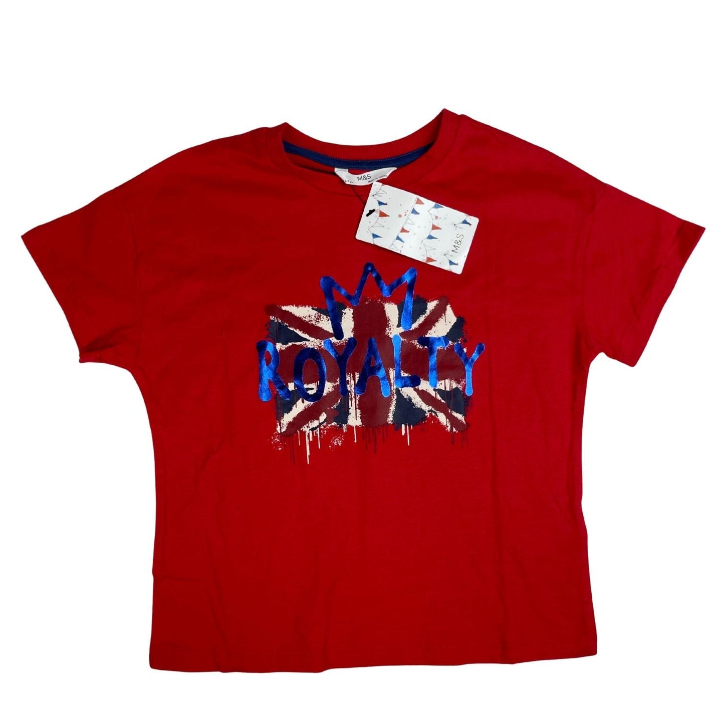 Rotes T-Shirt mit Union-Jack-Print für Kinder
