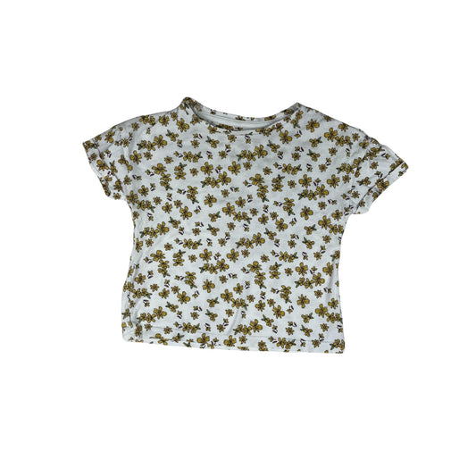 Mädchen T-Shirt mit gelbem Blumenmuster