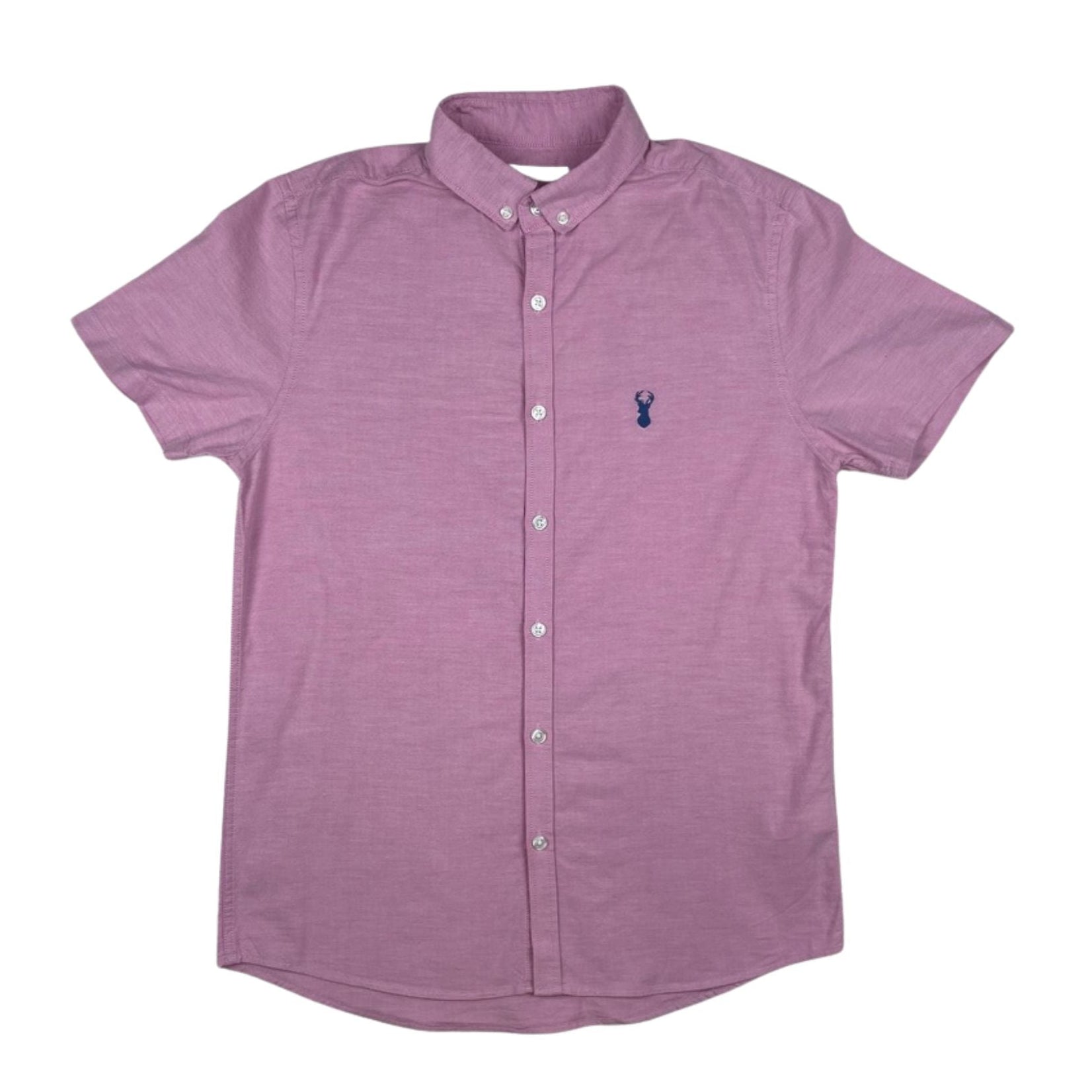 Rosa Kurzarmhemd mit Knopfleiste für Jungen