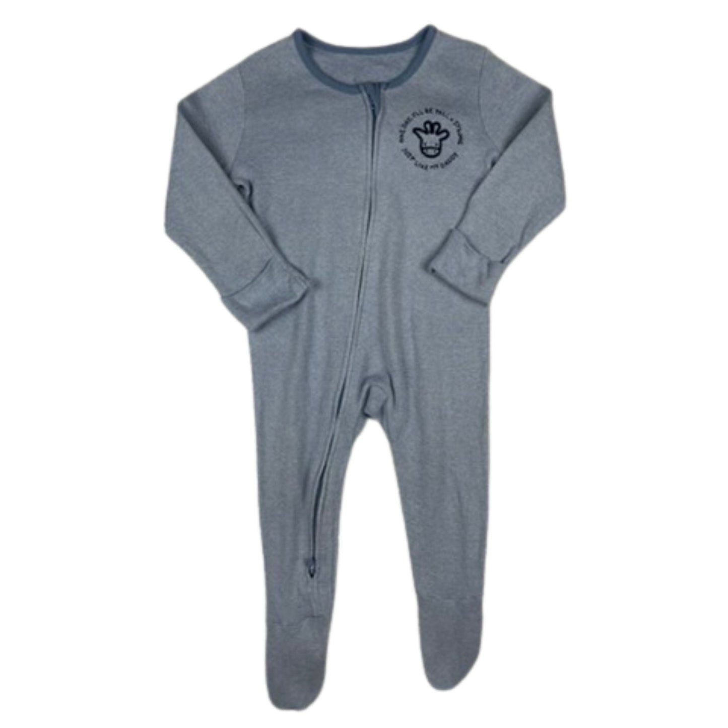 Blauer Strampler mit süßer Applikation