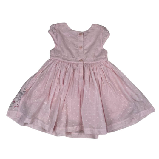 Rosa Kleid mit Schleife und Disney-Motiv