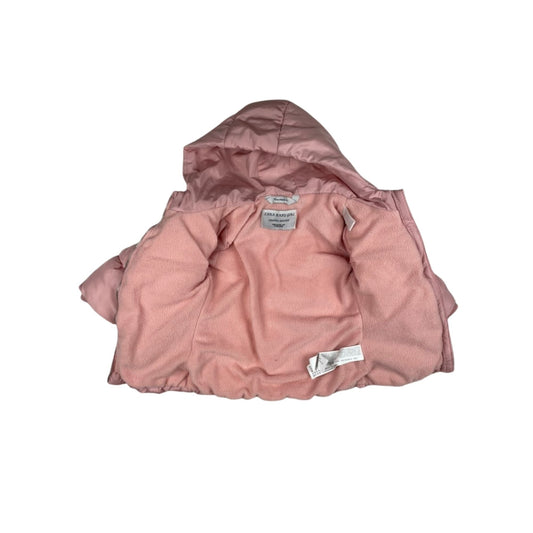 Warme Rosa Kinderjacke mit Kapuze