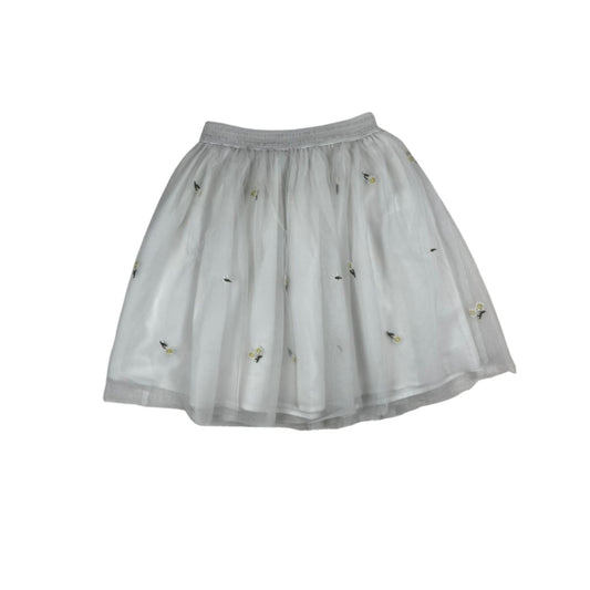 Tüllrock mit Blumenstickerei, Größe 134