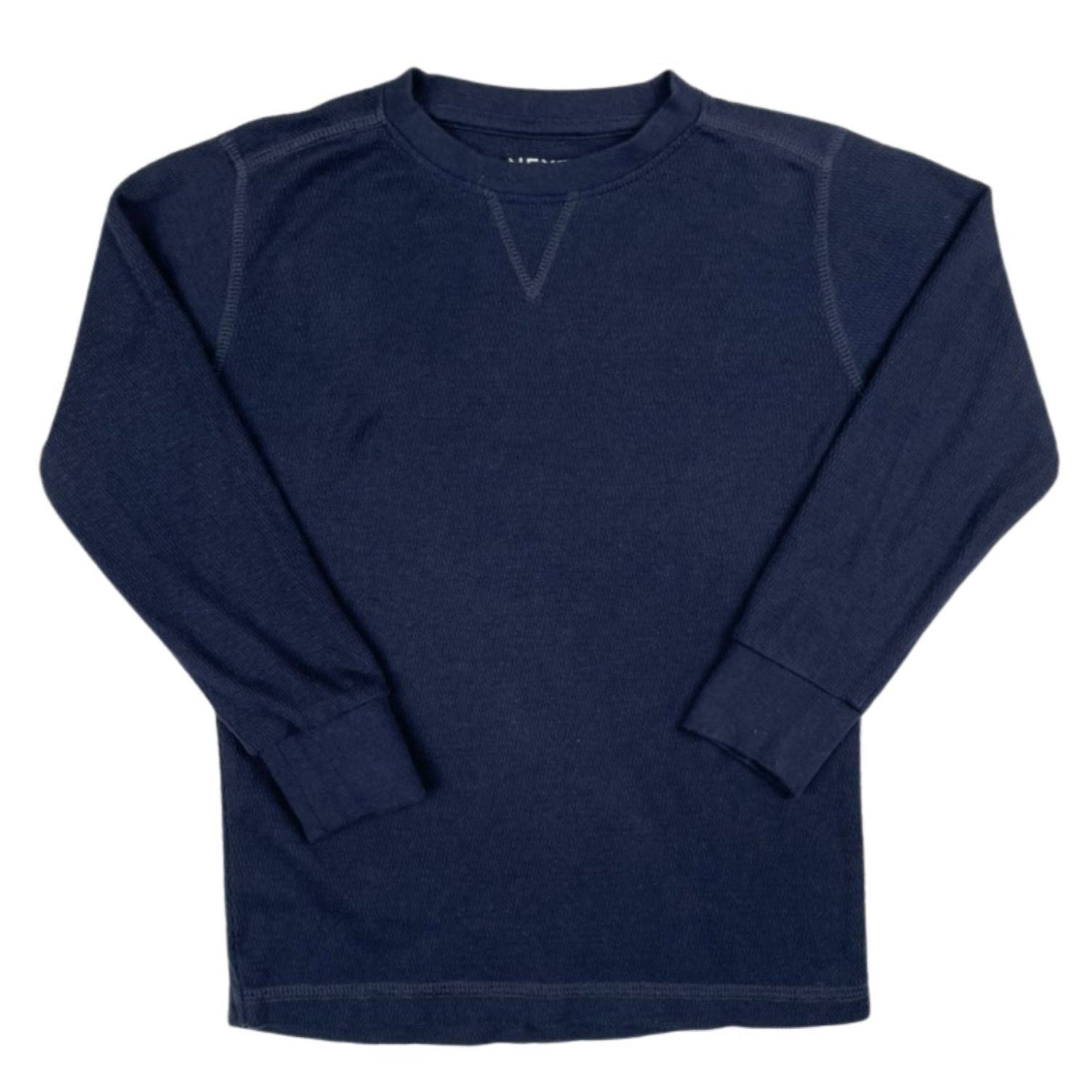 Dunkelblaues Langarmshirt aus Baumwolle für Jungen