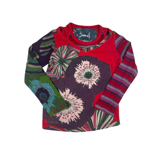 Buntes Langarmshirt von Desigual mit floralem Muster