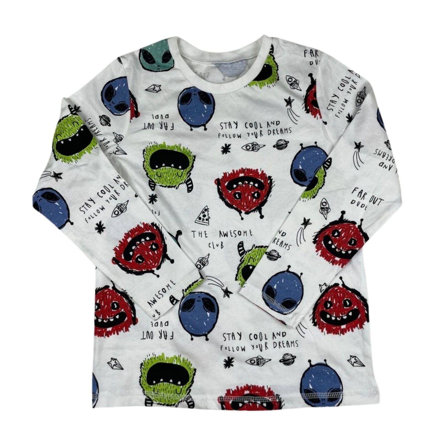 Langarmshirt mit Monster-Print