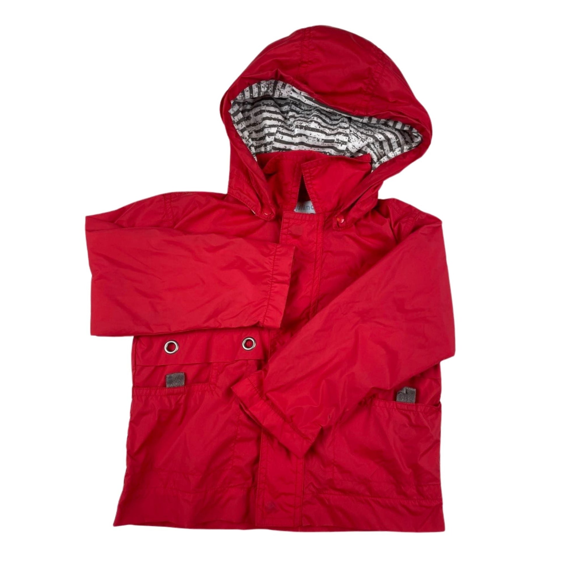 Rote Kinderjacke mit Kapuze von Pequilino, gefüttert, Größe 18–23 Monate