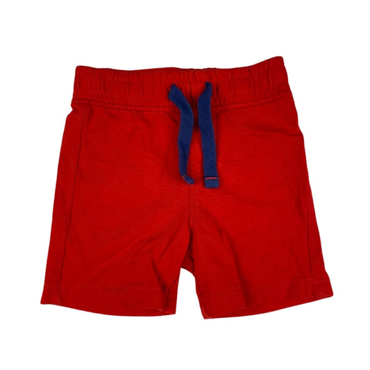 Rote Baby-Shorts mit blauem Kordelzug, Größe 9–12 Monate
