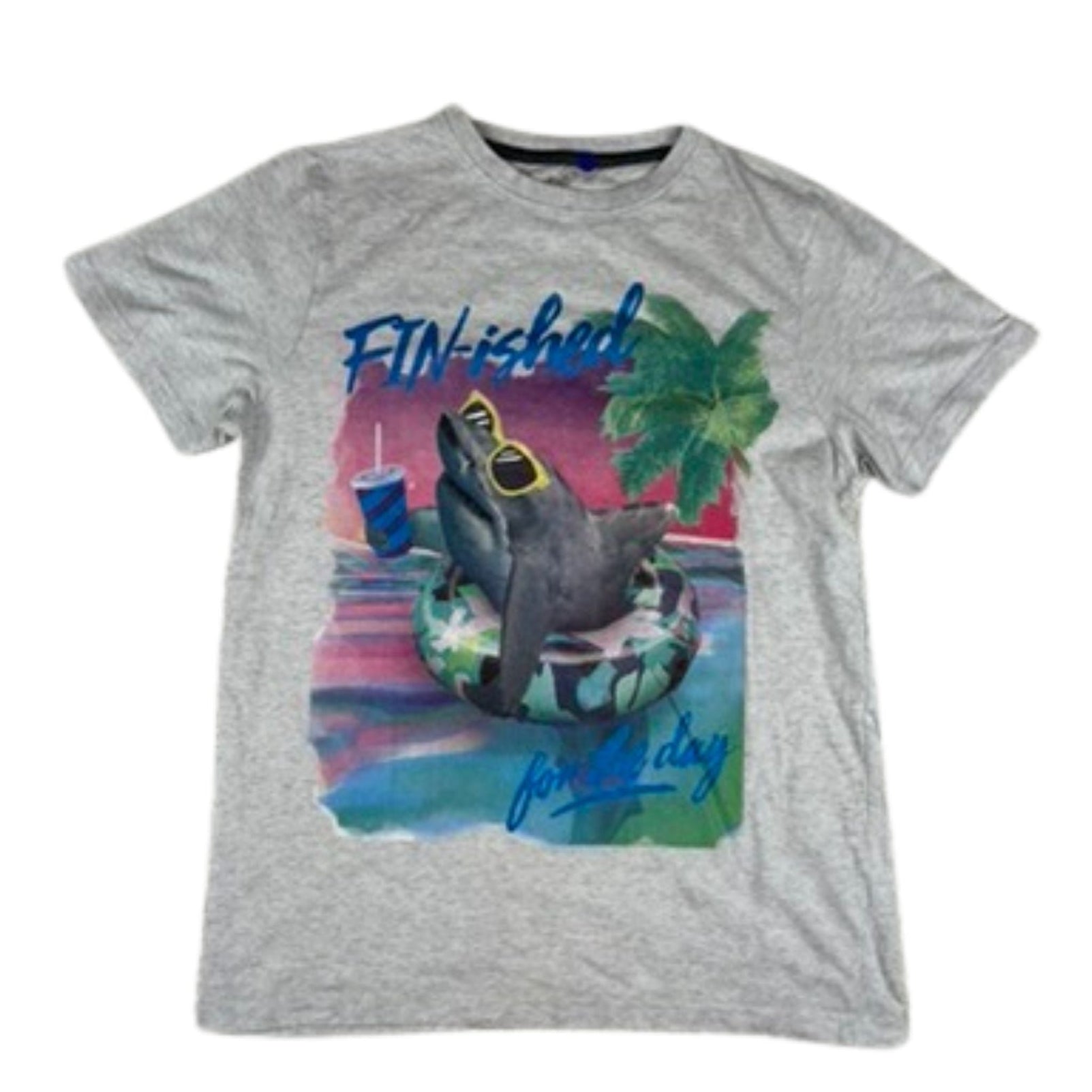 Graues Kinder-T-Shirt von F&F mit Hai-Print