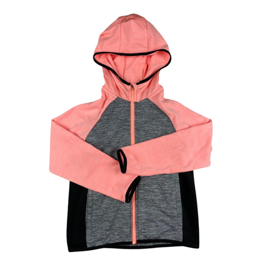 H&M Sport Kapuzenjacke rosa/grau, Größe 110/116