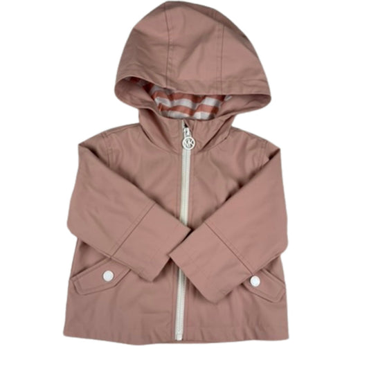 Rosa Michael Kors Kinder-Regenjacke mit Kapuze, Größe 12M