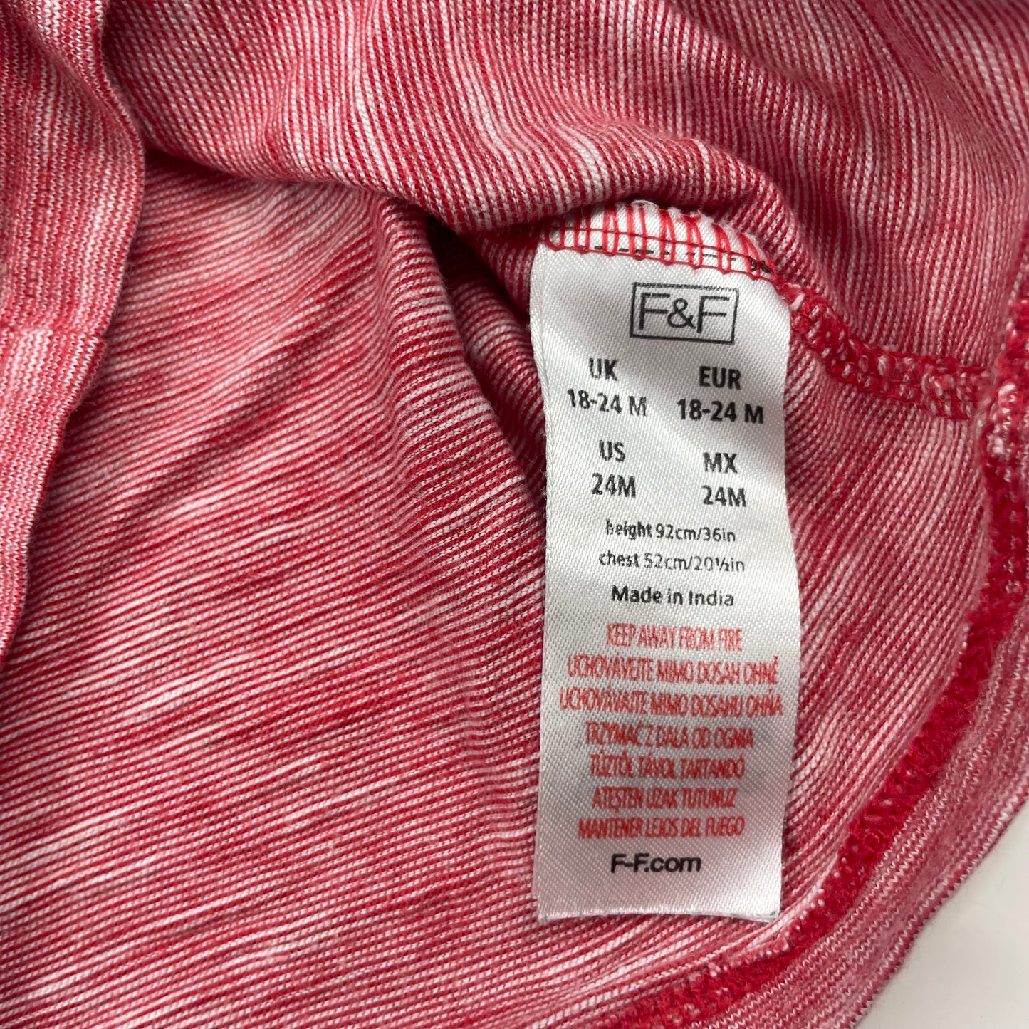 Rotes T-Shirt mit Superpower-Aufdruck für Kinder, Größe 18-24 Monate – label