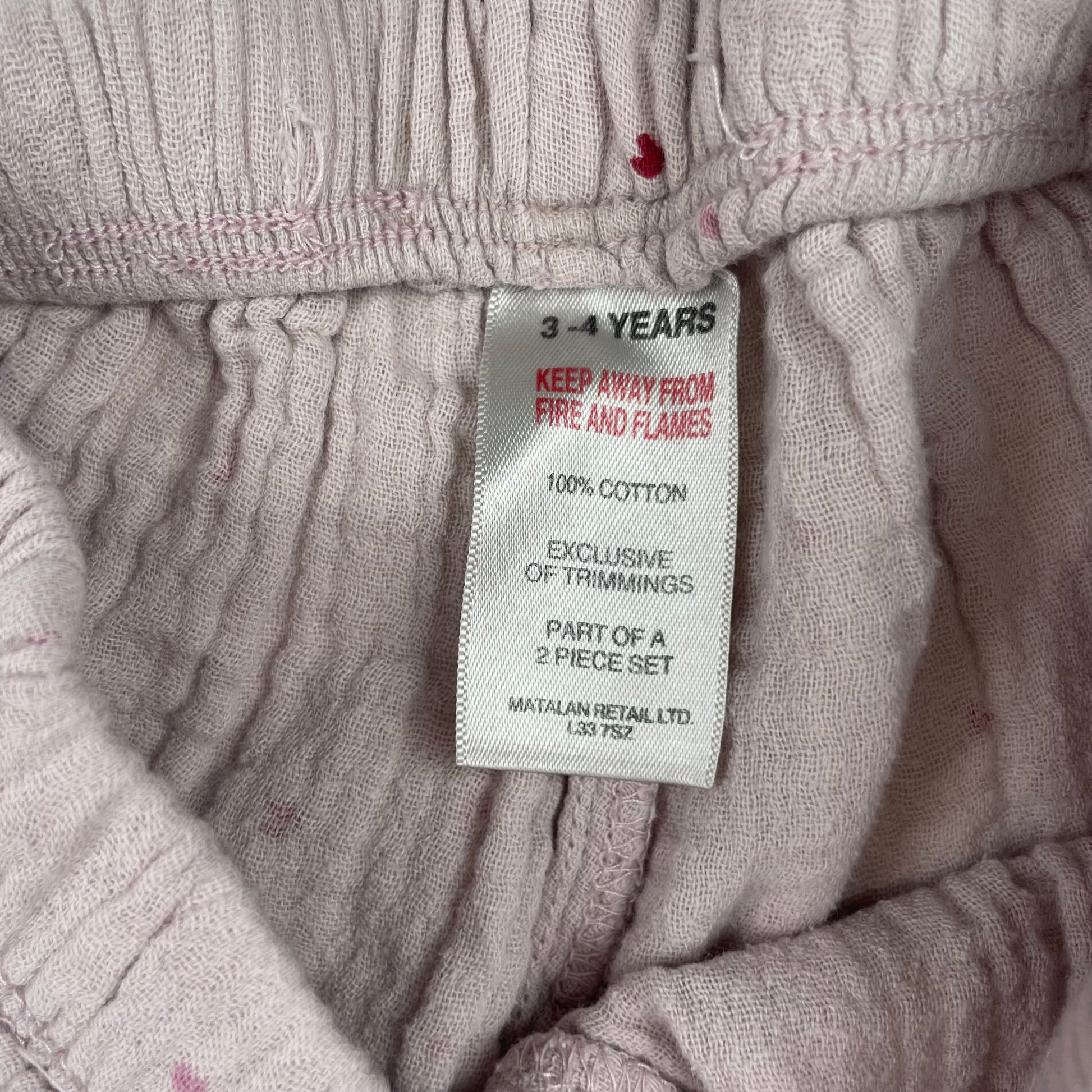 Graue Baumwollhose mit Herzmuster und elastischen Bündchen für Kinder – label