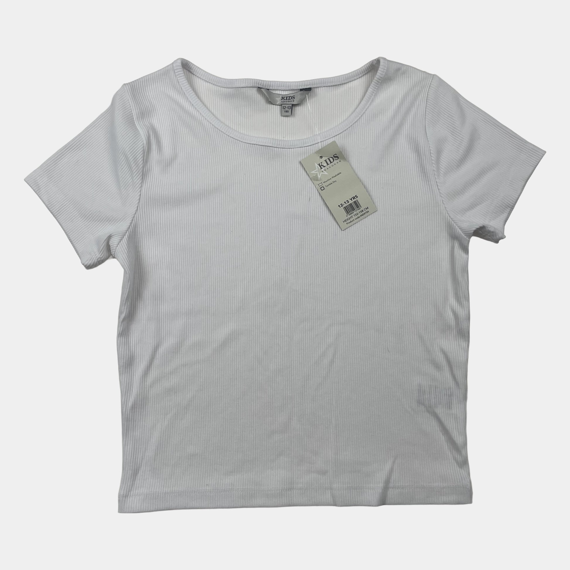 Weißes T-Shirt für Mädchen Größe 12-13 Jahre – front