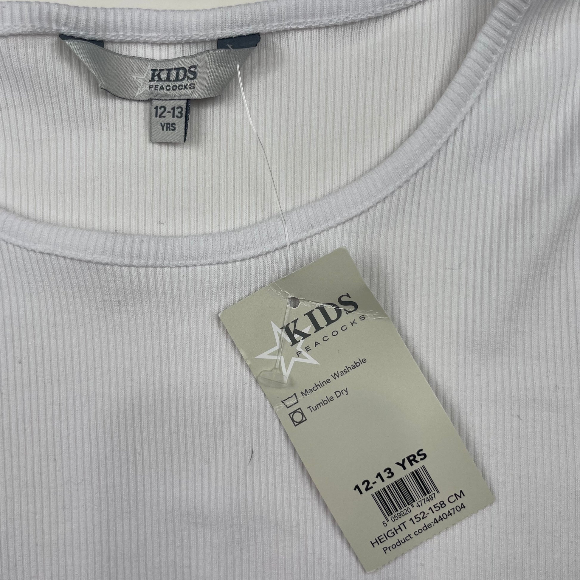Weißes T-Shirt für Mädchen Größe 12-13 Jahre – label