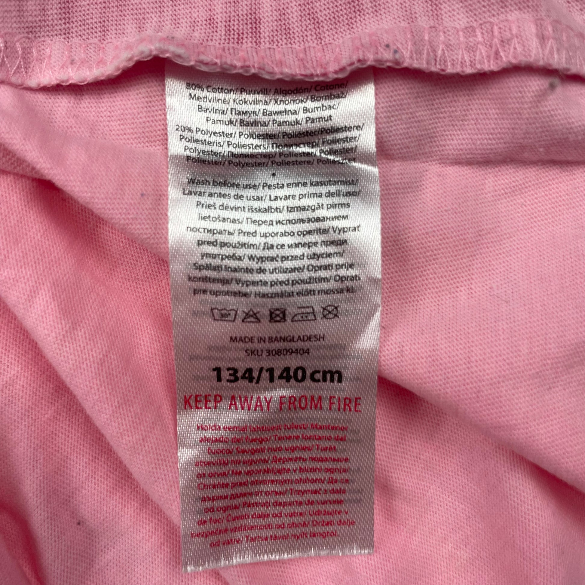 Rosa Sommer-Top mit Wassermelonen-Print, Größe 134/140 – label