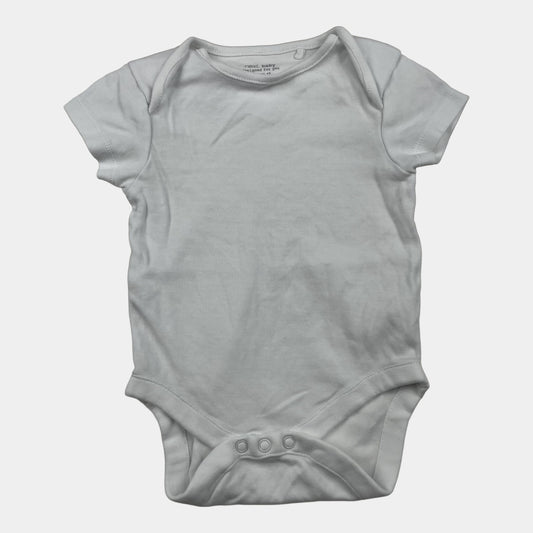 Weißer Babybody aus Bio-Baumwolle von Next, Größe 6-9 Monate – front