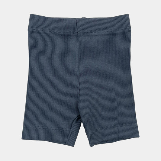 Blaue Baby Shorts aus Baumwollstoff, Größe 0-3 Monate – front