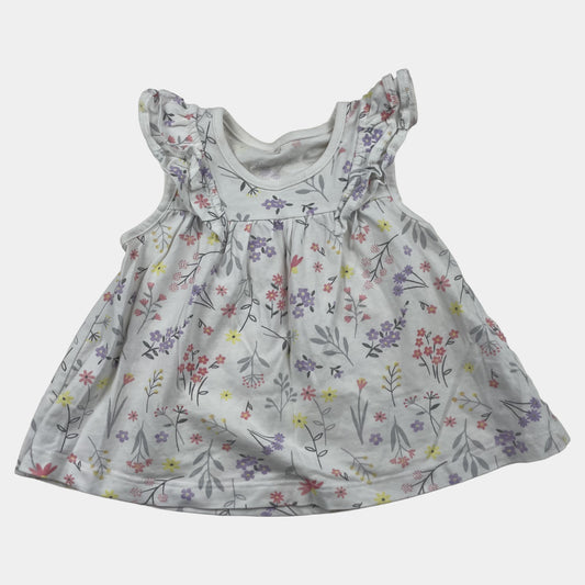 Weißes Kleid mit Blumenmuster für Kinder von George, Größe 1-1,5 Jahre – front
