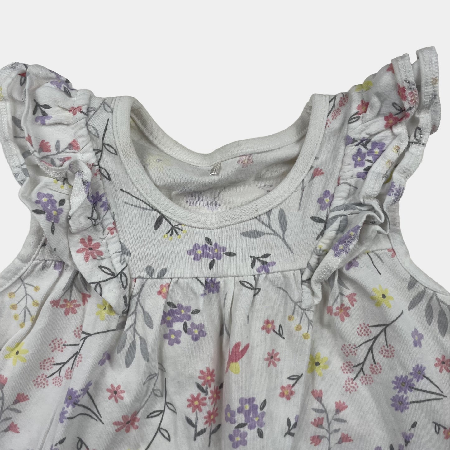 Weißes Kleid mit Blumenmuster für Kinder von George, Größe 1-1,5 Jahre – detail