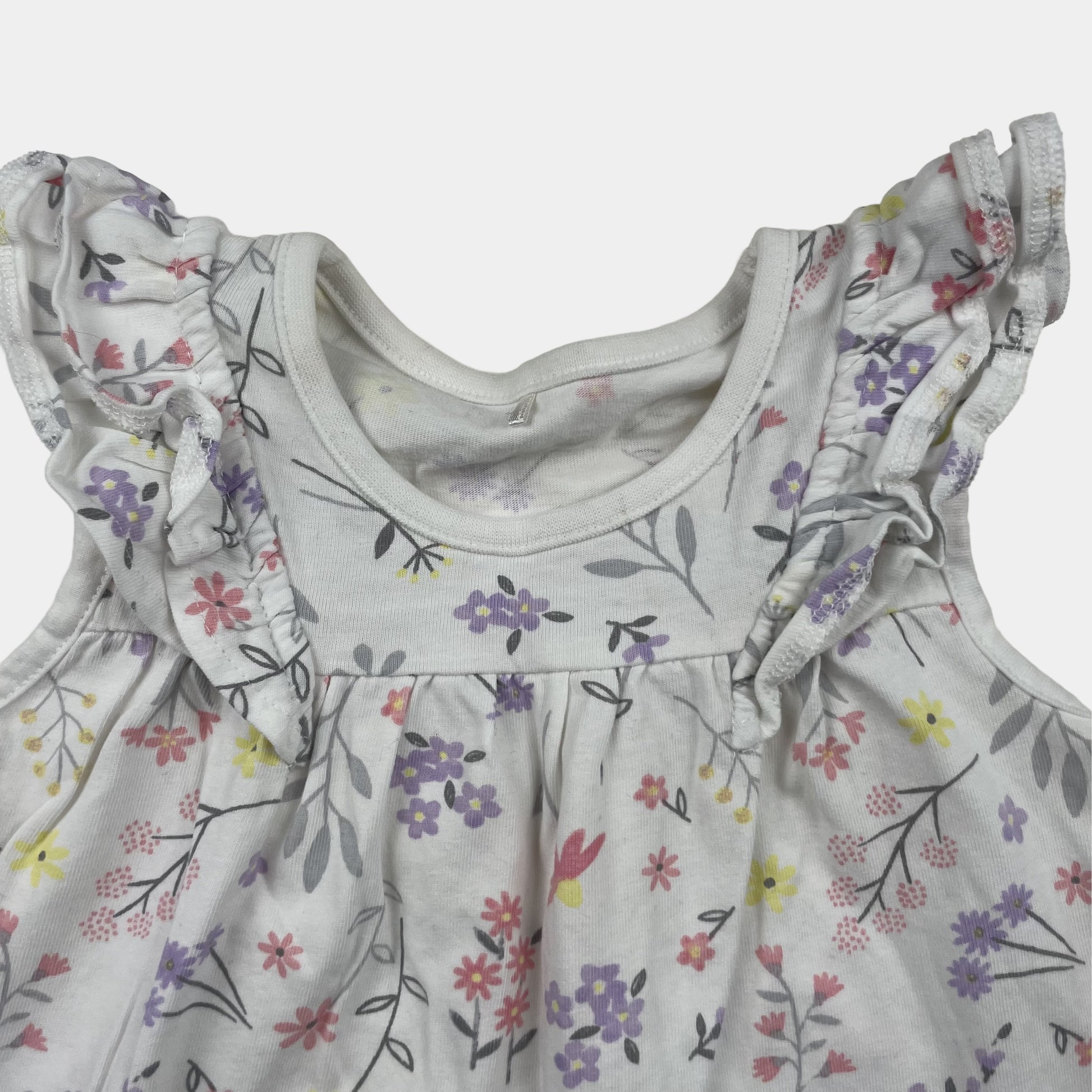 Weißes Kleid mit Blumenmuster für Kinder von George, Größe 1-1,5 Jahre – detail